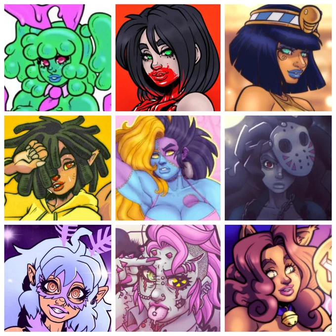 Morticia bit this weekend. Keep an eye out. Pick one of my monsters here for me to doodle next~From top right to  Betta, Neff,  Lou, Franz, Crystal (currently dead or missing, sorry),  Isabella, Julie, and Meowling. 