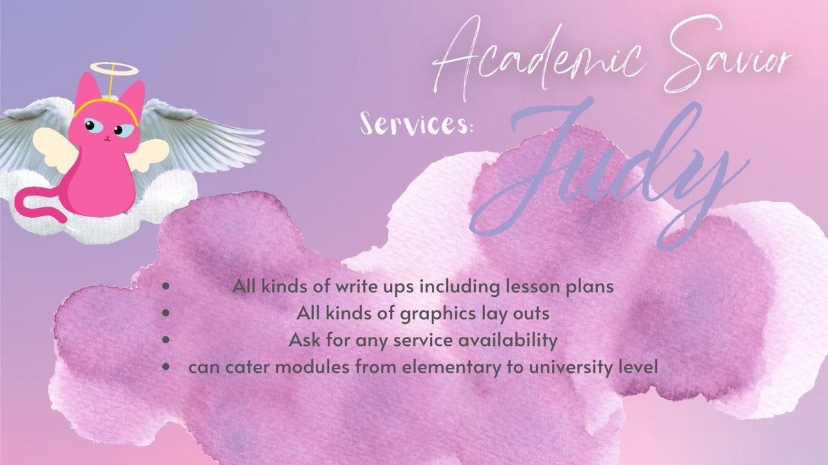 JaAcademic's tweet photo. HI , I'm hoping to save your day, welcome to my space and I hope I can help you with your tasks. 
To know more, read the attached commission sheet. Services are open for local &amp; international clients. 

Thank you so much! Dm me for more inquiries! 
👼👼👼 https://t.co/fv8qv9EOwn