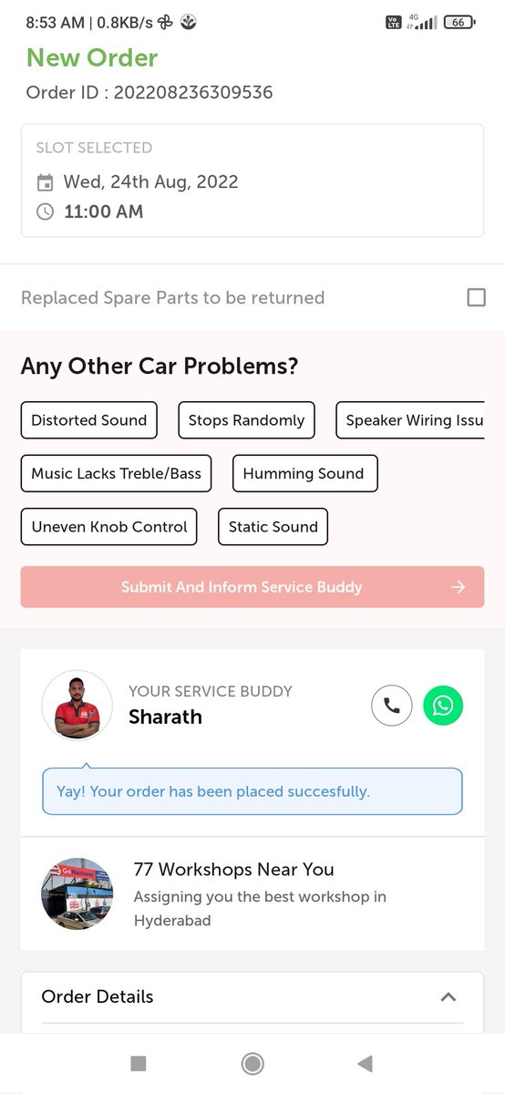 SathishAkula19's tweet photo. #gomechanic what a poor and pathetic service... Even I didn't expected they will serve worst service of my first order  successfully they wasted 3 day's highlight is no one is not responding from call centre as well as service buddy #Hydrabad https://t.co/VrJ7yayrql