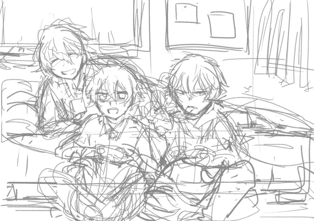 #このタグを見た人はラフ画とその完成絵を見せる
ガッッッッサガサ! 