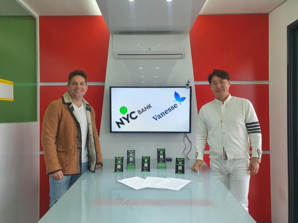 [VANESSE TOKEN] 

'Vanesse' &amp; NYC BANK Solution Agreement signed
Vanesse 'VNES' mortgage is available without limit
Kim Sung-joo, chairman of the Cross International Foundation, announced on the 25th that he visited the NYC Bank in Brazil and signed a memorandum of understanding