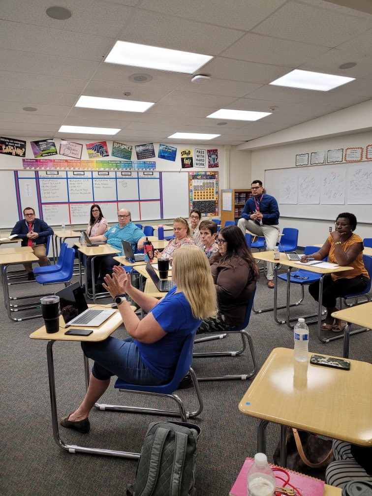 tprieto's tweet photo. Shout out to @ChipmanChargers Math Dept and @Team_BCSD Curriculum and Instructional team for having a candid convo about math standards and student needs.  The pandemic gaps are wide but together our reach is wider. #wearethesolution #engagedinexcellence https://t.co/cxR8havWG9