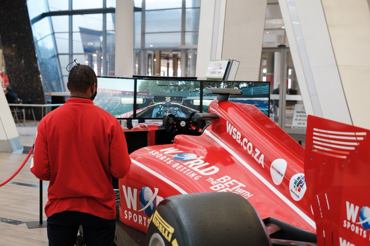 F1sasha's tweet photo. It's Race Weekend.
The finals are only a month away.  You have to be in it to win it
Great prizes!  Come and test your skill.
🏎️ Get. Ready. To. Race
@mallofthesouth 
#f1simulatorchallenge
The #F1SimulatorChallenge is powered by @WorldSportsBet https://t.co/xLVa5VwHGI