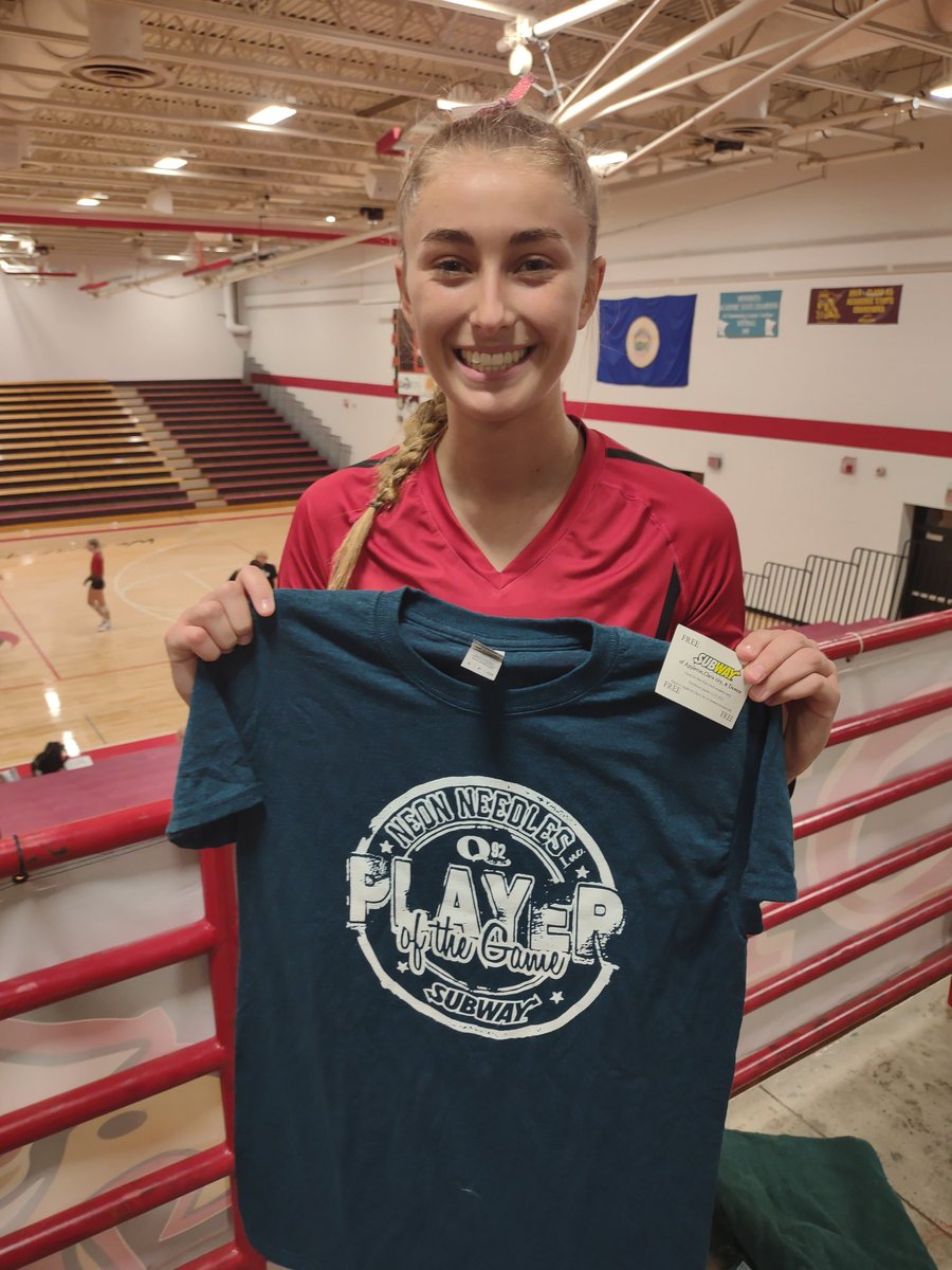 LQPV Eagle Jalyn Lee is the Neon Needles Player of the Game. Jalyn had  13 kills and 2 blocks in a 3-2 win over Benson. #klqp