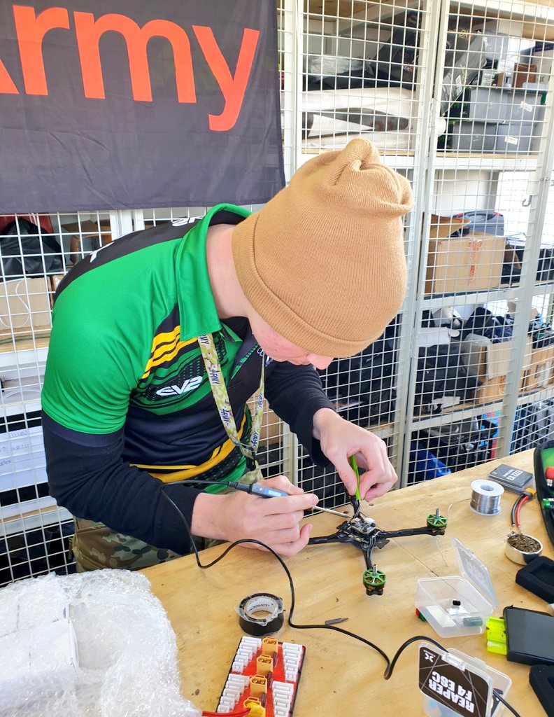 AUADRT's tweet photo. Congrats to #Woodsy, the fastest @AustralianArmy Cadet #DroneRacing pilot at 🇦🇺 Drone Racing Nationals on the weekend at #ADFA, placing 32nd overall!
#SendIt!
@ChiefAusArmy @HLCAusArmy @comdforcomd @SportsADF @ComdtADFA https://t.co/bgtWw9T5g6