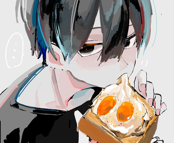 「黒髪 トースト」のTwitter画像/イラスト(新着)