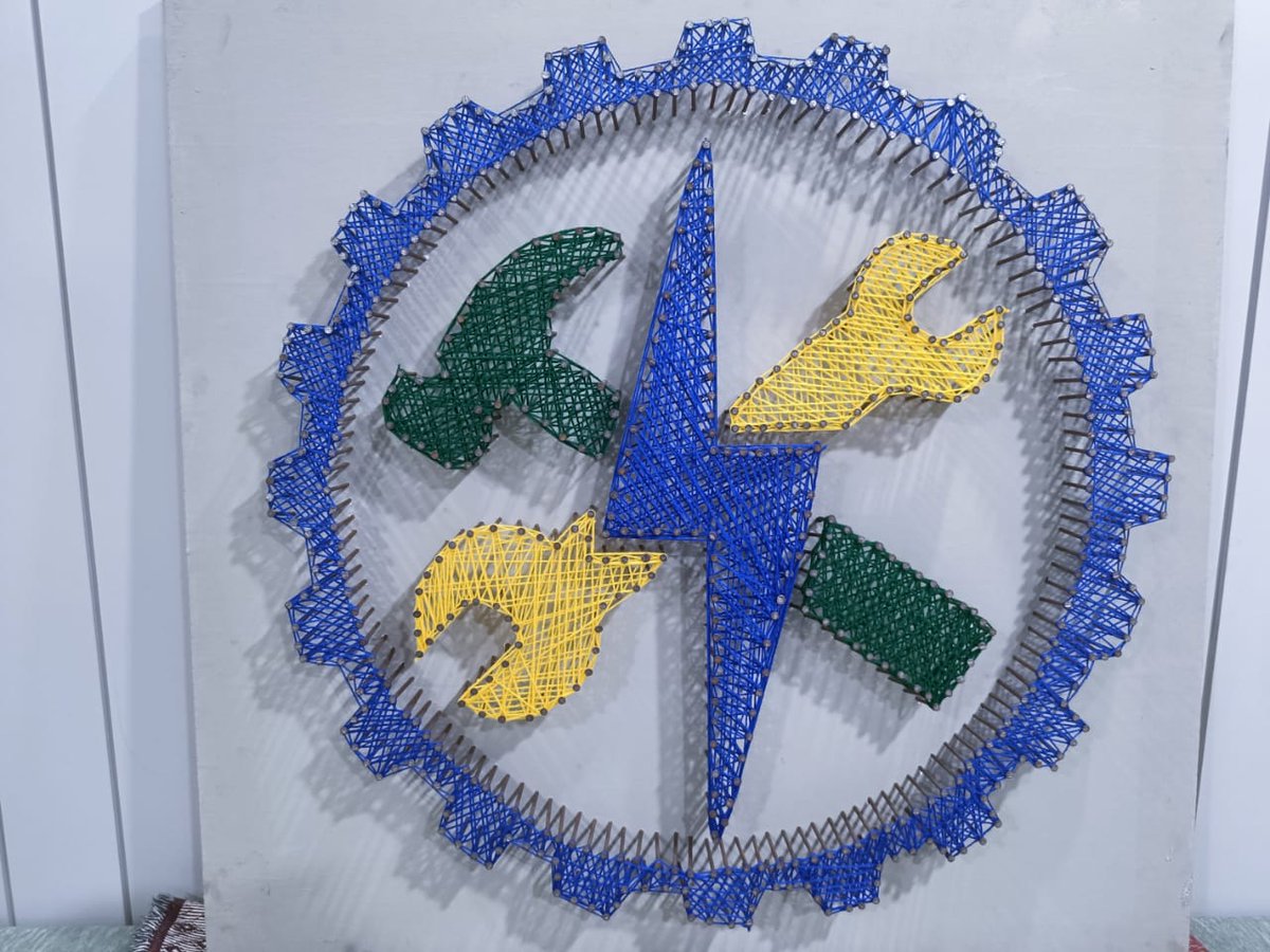 "Kaushalam Balam" symbol String Art by Shree M. B. Jadeja, Maths Supervisor instructor of ITI Rajkot <a href="/DETGujarat/">Director Employment & Training, Govt. of Gujarat</a>  <a href="/DGT_MSDE/">Directorate General of Training (DGT)</a> <a href="/MSDESkillIndia/">Skill India</a> <a href="/brijeshmeja1/">Brijesh Merja</a> <a href="/narendramodi/">Narendra Modi</a> <a href="/PMOIndia/">PMO India</a> #skill4all #AtmaNirbharBharat