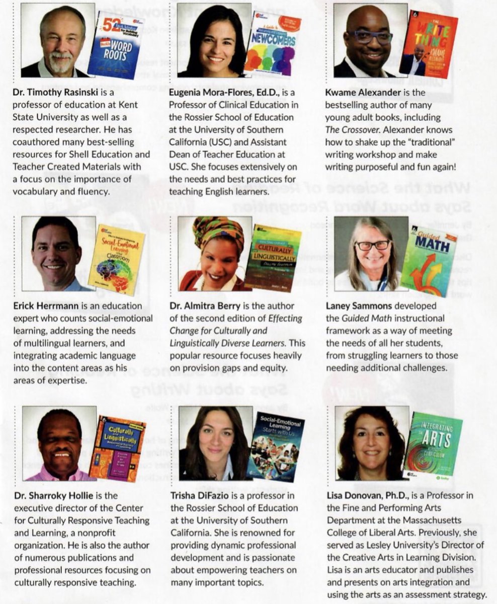 ddedekian's tweet image. Literacy, mathematics, English language development - our authors are incredible! @tcmpub