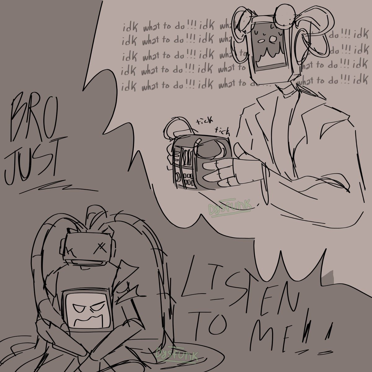 notdysfunk's tweet photo. Zbaltazar the wise and Doc playing Keep Talking and Nobody Explodes #stray #strayfanart #straydoc #strayzbaltazar https://t.co/7plLWfvlUj