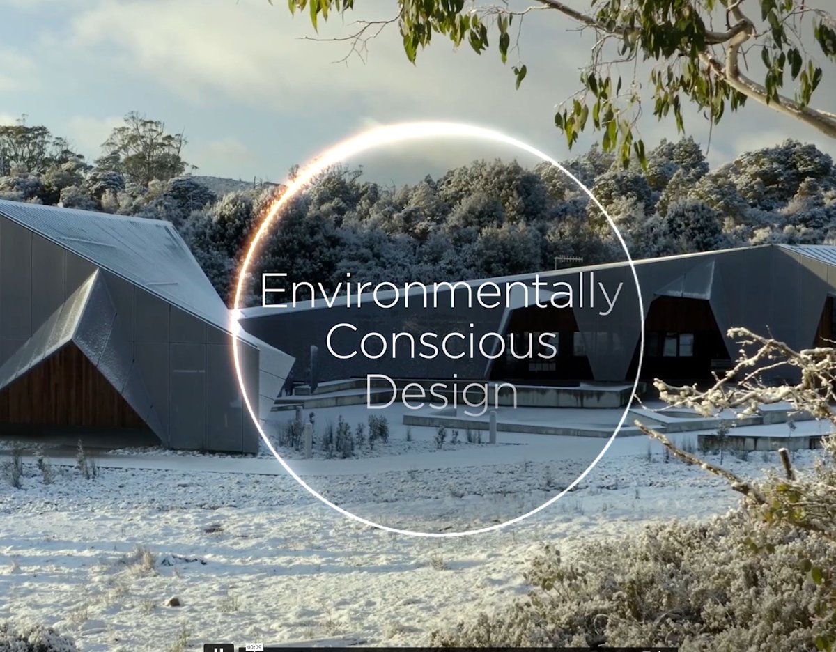 BlueScopeAus's tweet photo. Hear Peter Walker, Director of @cumulus_studio architects for the stunning Cradle Mountain Visitor Centre, talking about environmentally sensitive design. Part of #Compass2022, presented by #COLORBONDsteel.  
To view visit:https://t.co/txPmLU6mFY #COLORBONDrefresh 
📷Adam Gibson https://t.co/vcOWVaEAih