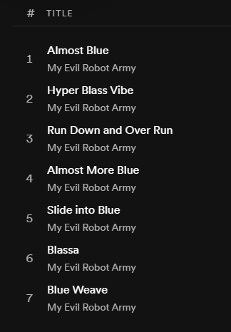 Indie Music Lift ( Music Promoter) (@neomusic7) on Twitter photo My Evil Robot Army <a href="/nullrecords1/">Null Records</a> brings you their new #album , Explorations in Blue . #STREAM it now on <a href="/Spotify/">Spotify</a>
open.spotify.com/album/1O0nM8dt…
#NewMusic #spotify #SpotifyPlaylists #music #artists #Spotlight <a href="/streamondistro/">Streamondistro (music distributor)</a> <a href="/MAKEMyDay_music/">Make My Day</a> <a href="/SpotifyUSA/">Spotify USA</a> <a href="/SpotifyUK/">Spotify UK & Ireland</a> <a href="/SpotifyAU/">Spotify Australia</a> My Evil Robot Army <a href="/nullrecords1/">Null Records</a> brings you their new #album , Explorations in Blue . #STREAM it now on <a href="/Spotify/">Spotify</a>
open.spotify.com/album/1O0nM8dt…
#NewMusic #spotify #SpotifyPlaylists #music #artists #Spotlight <a href="/streamondistro/">Streamondistro (music distributor)</a> <a href="/MAKEMyDay_music/">Make My Day</a> <a href="/SpotifyUSA/">Spotify USA</a> <a href="/SpotifyUK/">Spotify UK & Ireland</a> <a href="/SpotifyAU/">Spotify Australia</a>