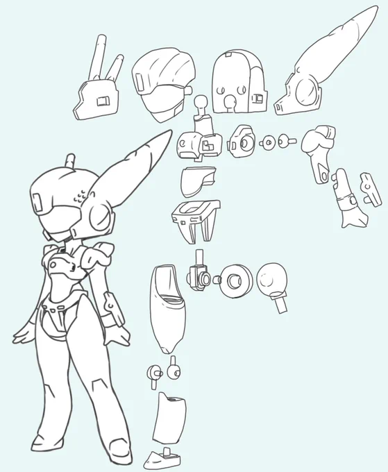 これは何年か前に描いたパトレイバーちゃん こういう玩具欲しいな 