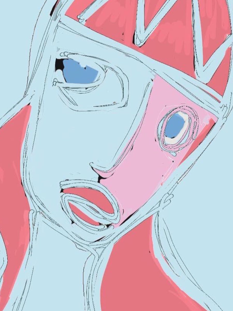 drunkenBouddha's tweet photo. #semiabstract #art #pinup #portrait #oversketch #blue #fauvism #artnaif #overdoingit #illustration #digitalart #cubism https://t.co/S4A1fba3rh