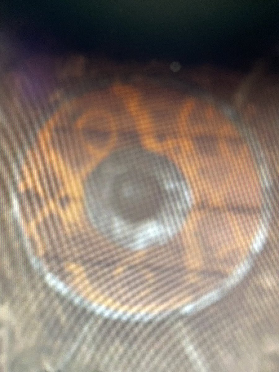 ItsRizy's tweet photo. I have recently been playing a lot of AC Valhalla and the compass from the hud had burnt itself into my monitor. You can barely see it on the top of the black circle https://t.co/d3dv4TPbFT