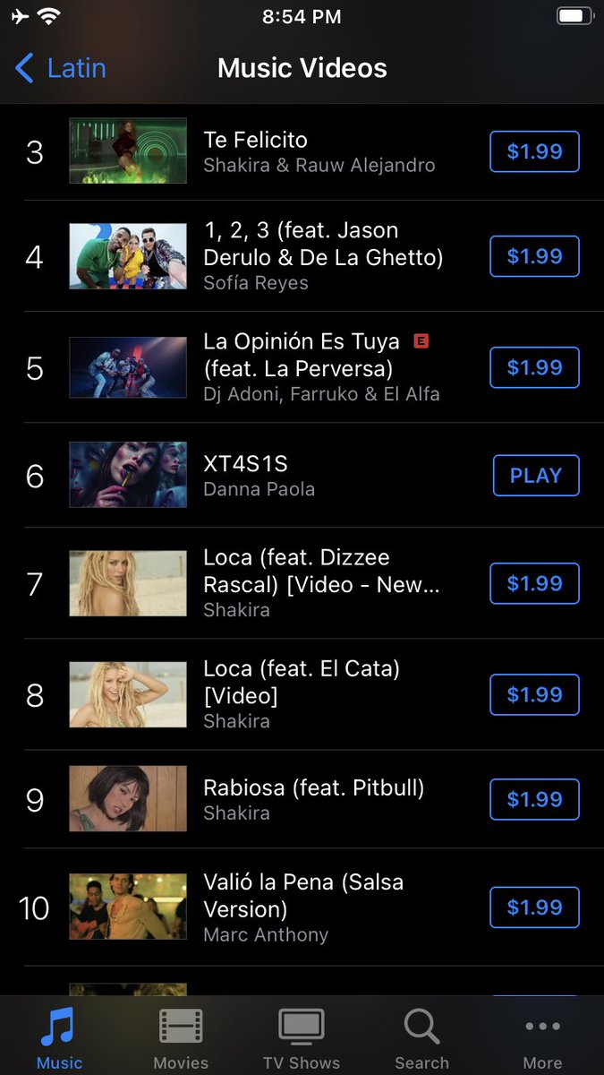 DannaPaola_US's tweet photo. 🇺🇸 iTunes US Music Videos (Latin)

#6. ‘XT4S1S’ by @dannapaola (NEW)

🇺🇸 iTunes US Music Videos (General)

#103. ‘XT4S1S’ by Danna Paola (NEW) https://t.co/FTLVS3Gfqz