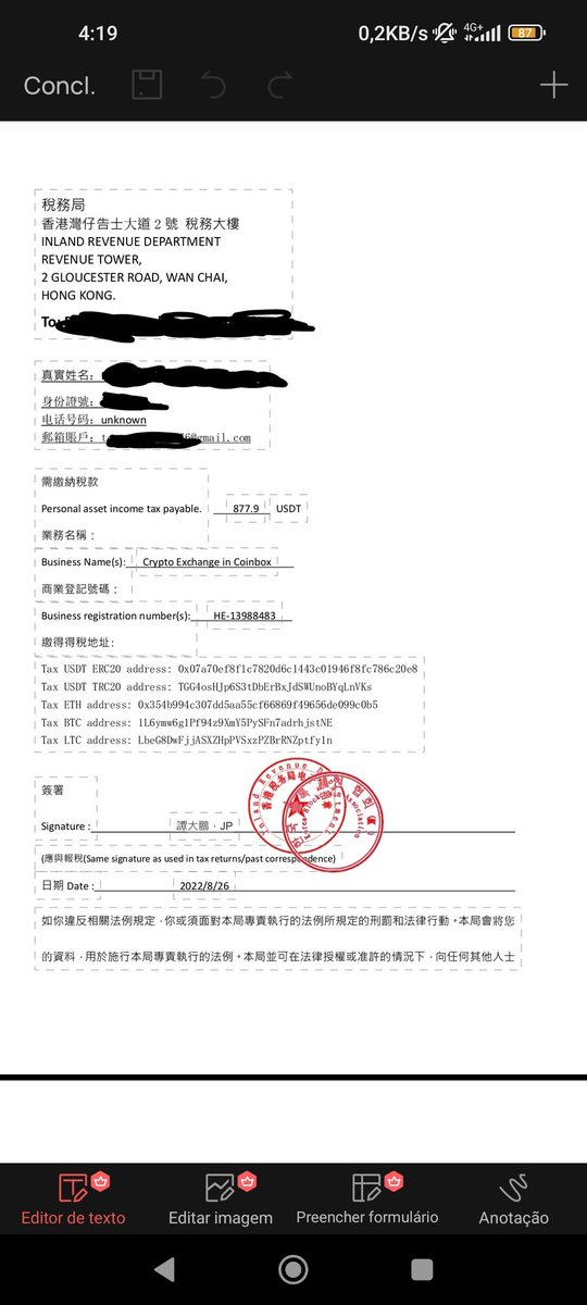 ChimpClubNFT's tweet photo. @fahadebr2 Hi there coinbox-vip is a scam guys. After i tried to withdraw my usdt funds they sent me these documents. Be careful with these scams!! https://t.co/bPIhHfIlwM