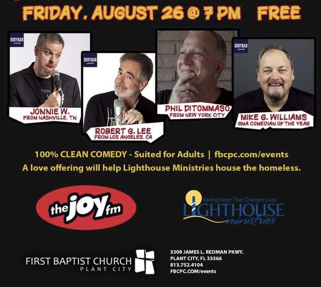 Tampa Friends!
I’m performing in Plant City TONIGHT with my pals <a href="/RobtGLee/">Robert G Lee</a> &amp; Mike Williams. 
Come get these laughs!
Admission is FREE 👍