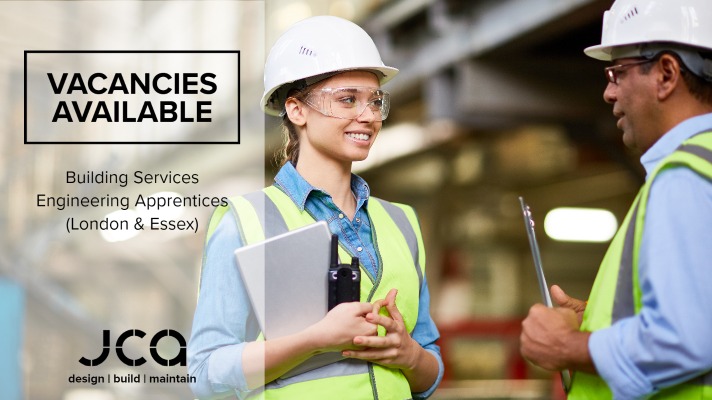 jcaengineering's tweet photo. #Vacancy - two Building Services Engineering Apprentices to study Level 3 #Maintenance and Operations #Engineering to start September 2022. Please visit our website https://t.co/ct9KVyF4Bf or send your CV and covering letter to recruitment@jca.co.uk #apprenticeship #london #essex https://t.co/e8LbF7spBW