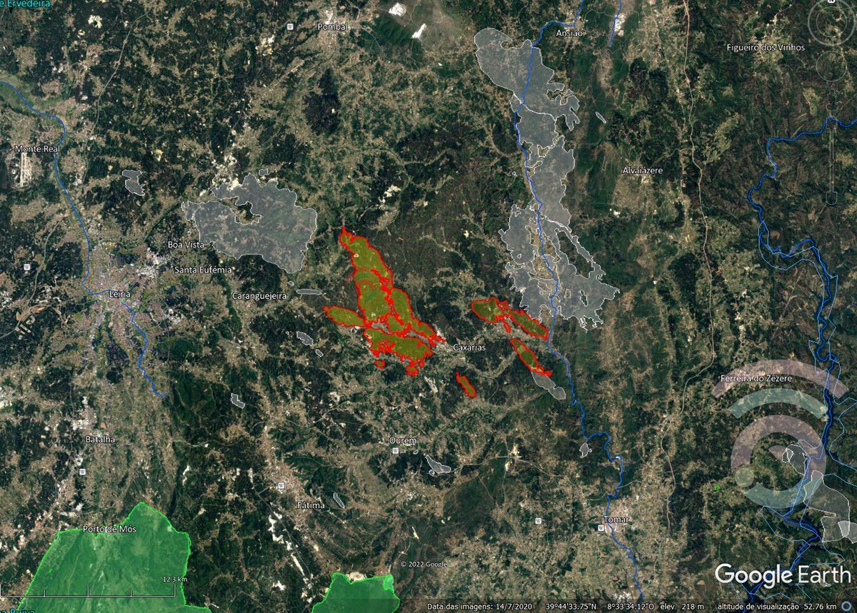 VOSTPT's tweet photo. ℹ️🔥 #IROurém Áreas ardidas AGO22: Delineação e estimativas utilizando 🛰 @sentinel_hub (22Ago 12h30)+ @googleearth:
#RioDeCouros 518 ha
#Obidos 235ha
#Marta #ValeMeão 200 ha
#Espite #Urqueira #Resouro #Caxarias 1685 ha
#Brejo #Olival #Conceicão 590 ha
#Mosqueiro #Seiça 79ha🔥ℹ️ https://t.co/ErJ53nS3Fz