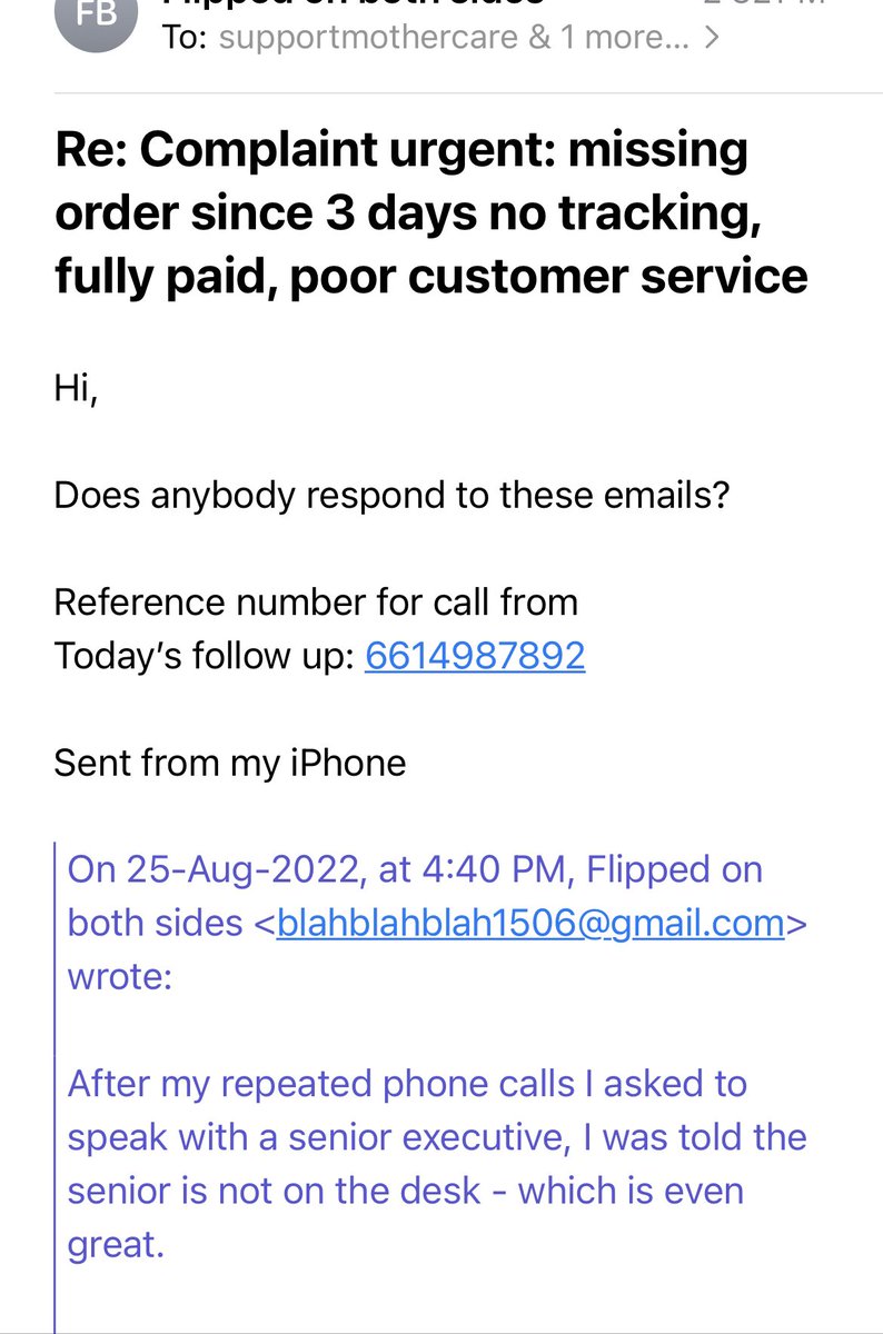 Razz1506's tweet photo. @MothercareIN 8130913330 today I’ve sent a 4th email and no response!! Truly testing a customer’s patience. #horrific #pathetic #CustomerExperience #mothercarein https://t.co/gGEcET2yRP