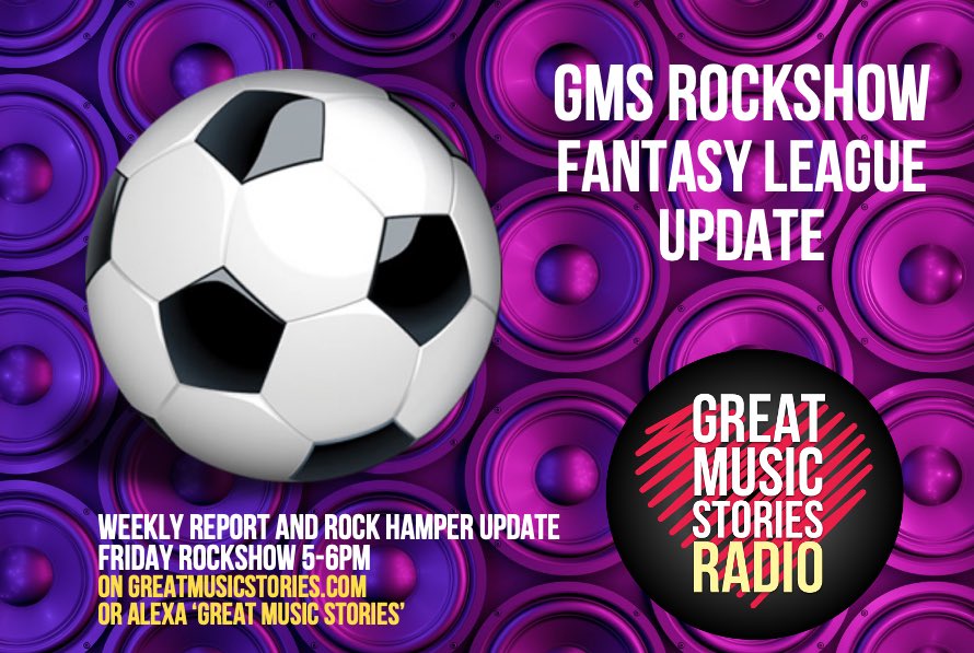 A week of change in the GMS fantasy league. @DavoteK still on top. <a href="/SonsLibertyUK/">Sons of Liberty</a> <a href="/GhostTatts/">Jarl Hellion Charcoalshield</a> <a href="/SarJo17/">Sara Johnson 💛🖤🦑</a> rising. Tough week for <a href="/jojo1406/">Empress Jojo ☀️🍻🎶💙🇺🇦</a> <a href="/darealKent/">Prince Hot Tub of the Fugazi matron ding dongs</a> <a href="/WizardRiff/">RiffWizard</a> - news on tonight’s show and more goodies in the rock box x