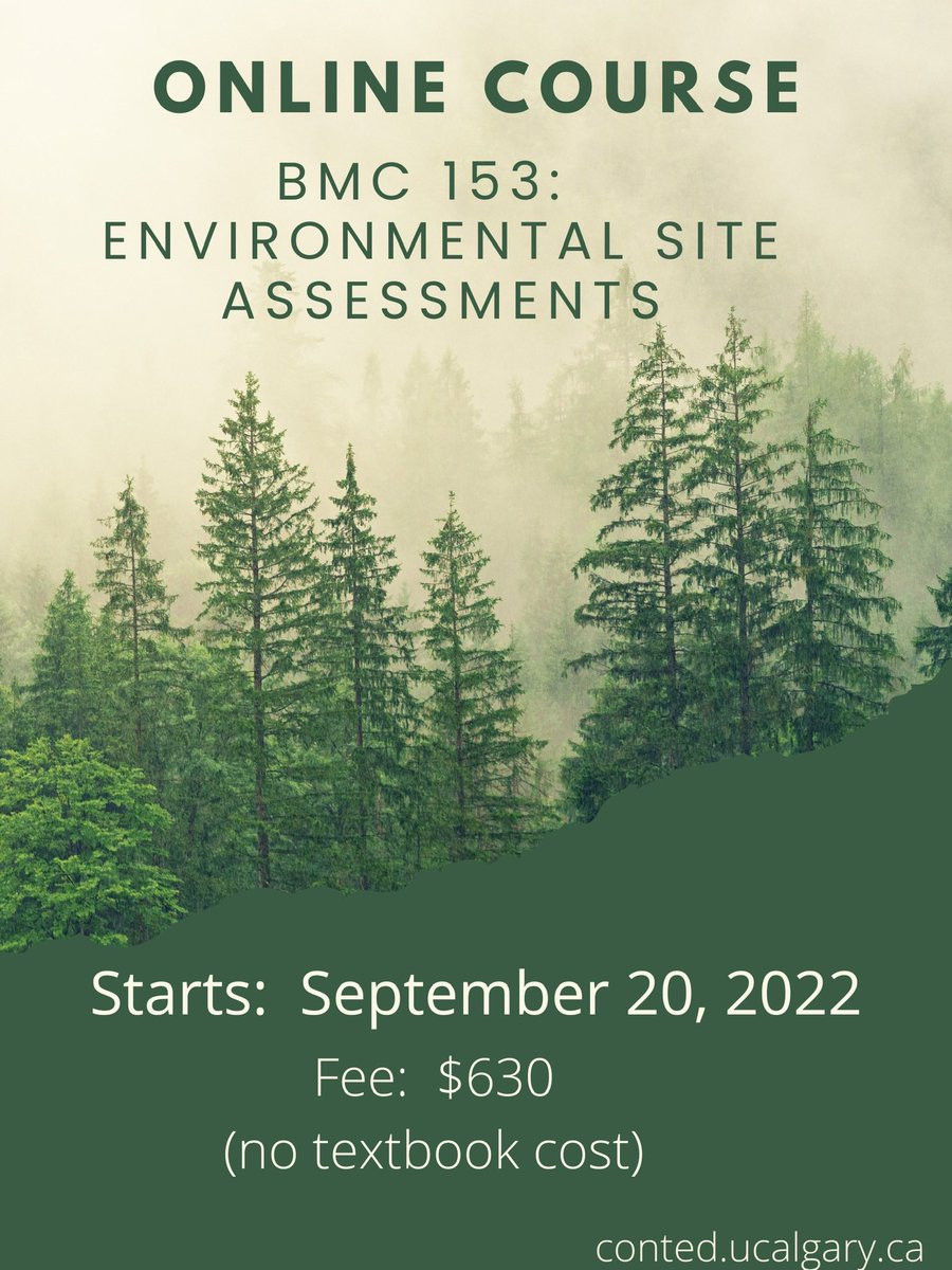 SamMacKay06's tweet photo. This course starts soon!  Register now if you are hoping to take it! https://t.co/uMOvvRQZey. #contaminatedlands #economy #environment #cleanscience #AIA #ASPB #CEU #conted #envirocareer #enviroprofessional https://t.co/6ZVoLKrhTU