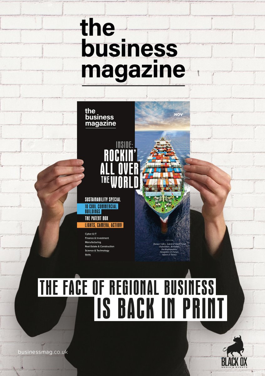 TheBusinessMag's tweet photo. The face of regional business is back in print! 🎉

November '22 marks The Business Magazine's return to print, bringing all the best regional news directly to your desk. 

To find out about advertising in the new issue, click the link below!
https://t.co/83FHv6Cvwf

#BackToPrint https://t.co/DS1iOjU3BG