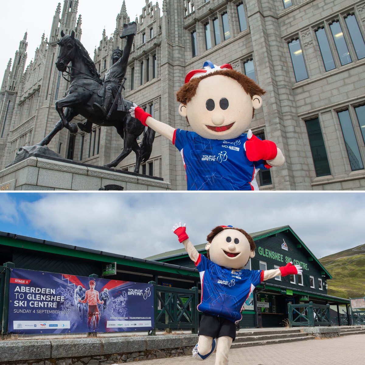 Get prepared to watch the Tour of Britain when the first stage gets underway on 4th September. Tobi the Tour mascot has been taking in the sights, starting in the city and finishing at Glenshee. Pick your viewing spot now and get ready! visitabdn.com/tour-of-britain #ToBABDN