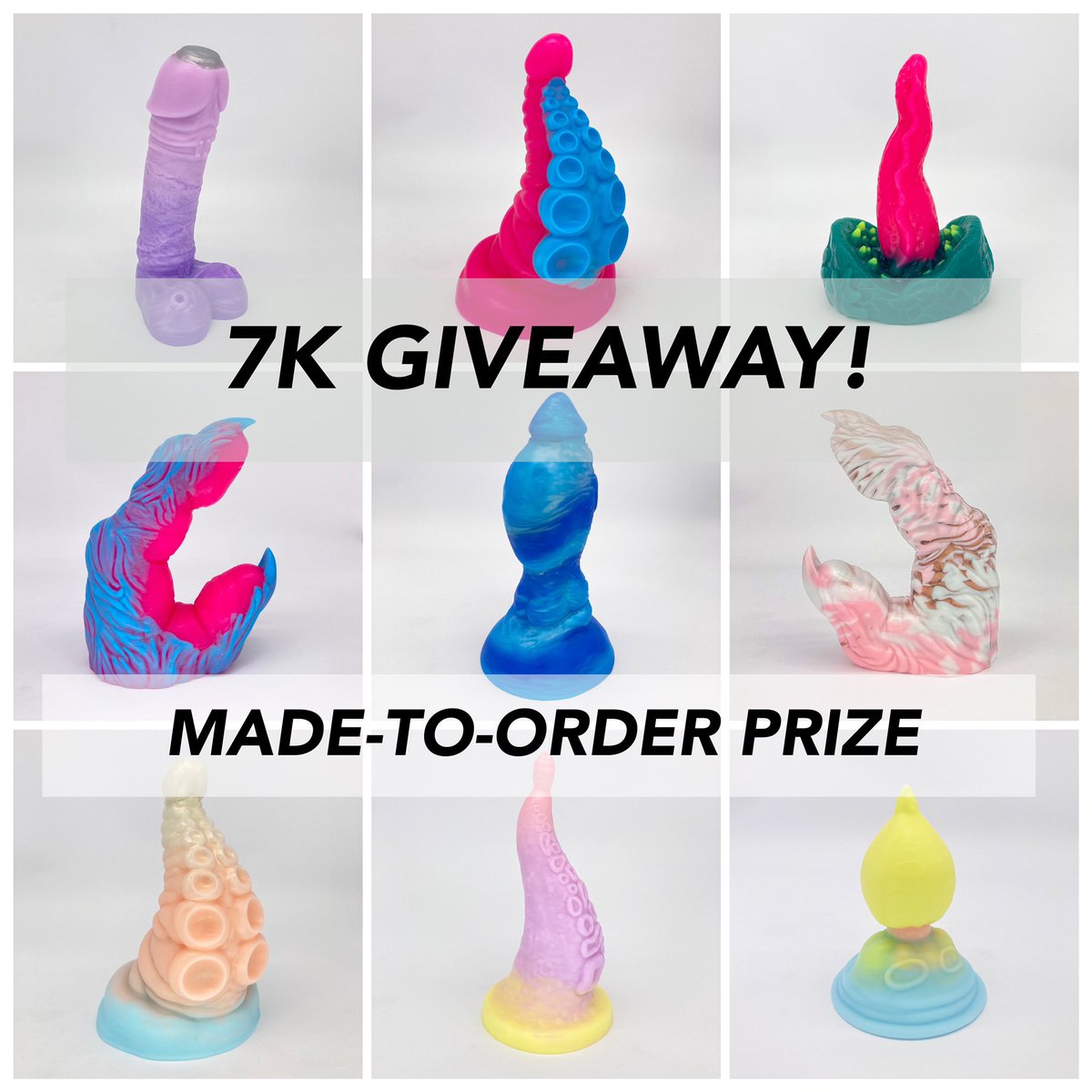 tentickletoys's tweet image. You’ve spoken: the 7K giveaway prize is a Made-To-Order toy! Choose any toy up to medium size and pick your MTO options: pour style, firmness and colours. Also included: a drawstring bag, stickers and matching squishies of your pour! Like + retweet this post. See below for rules