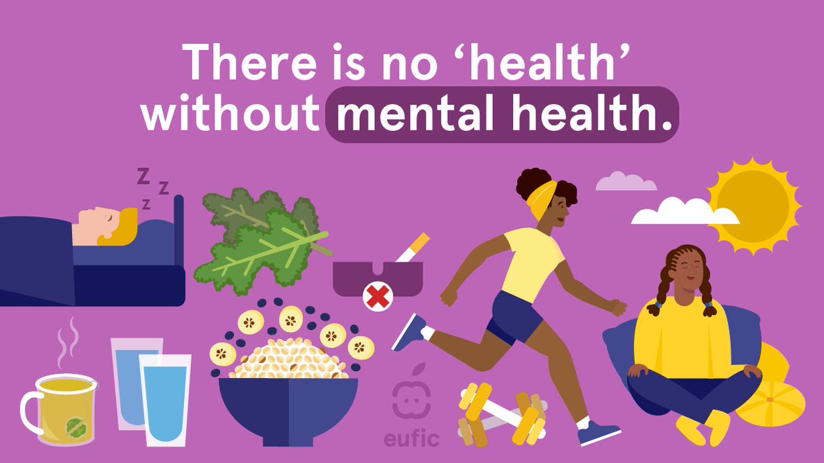EUFIC's tweet photo. Health is far more than the combination of eating a #balanceddiet &amp; exercising. It's a good start, no doubt, but don't forget that there's so much more to being 'healthy'!

😴Get enough sleep
🚰Stay hydrated
🚭Quit smoking
🏞️Spend time outside
🧘Manage stress
🥰Practice self-love https://t.co/2sHE6UQ8gq