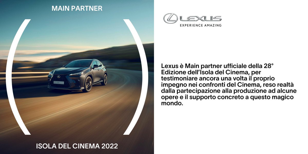 #Lexus condivide con #IsolaDelCinema il valore della continua #innovazione e la volontà di far vivere esperienze straordinarie, uniche e distintive. 
#LexusItalia #experienceamazing <a href="/Lexus_Italia/">Lexus Italia</a>