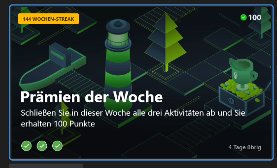 Byeee 144 Wochen-Streak 🥲 <a href="/XboxDACH/">Xbox DACH</a> #MicrosoftRewards