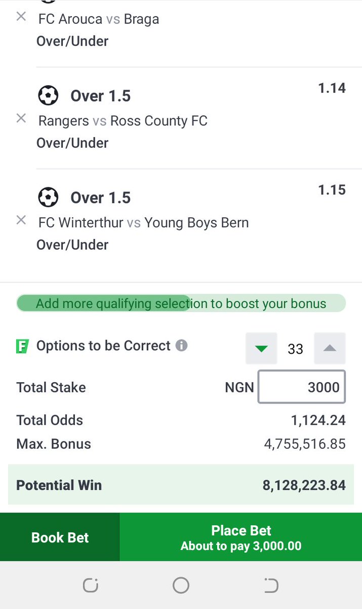 pink_girrll's tweet photo. IT WAS ONLY 3 GAMES THAT SPOILT OUR OVER 1.5 LAST WEEK SATURDAY. THEY ALL SCORED 1 EACH INSTEAD OF 2 GOALS.

THIS ONE IS CAREFULLY SELECTED AGAIN. Seems I want to play this one alone. I am scared of bad luck people😩 Advise me

8 million...God Abeg👐 https://t.co/i3wg7q55wf