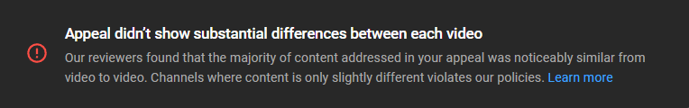 yayuuduki's tweet photo. @TeamYouTube hello youtube
My channel has been incorrectly stripped of monetization.
Although the content is repetitive, each video is different in content and how to make it.
If you watch even one of my videos, you will understand that it is a mistake. https://t.co/Jz4VKGmnrh