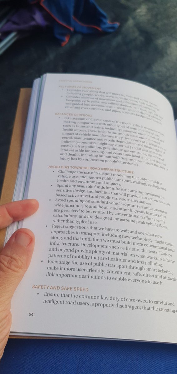 AmyBurbidge2's tweet photo. Holiday reading in the tent @cowanrob! Great bit dispelling myths around #ComputerSaysRoad coupled with the need for extra traffic capacity junctions which are bad for people. @djjmilner @Phil_PJA https://t.co/7EzyEH2Hrl