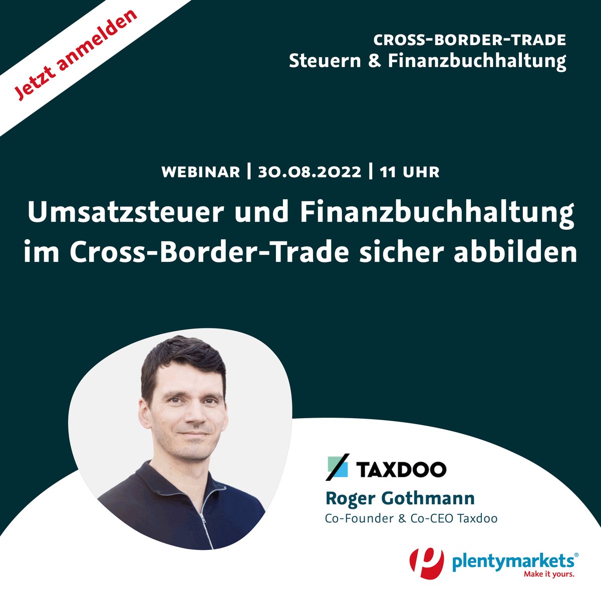 Im Rahmen der Plentymarkets Themenwochen informiert Dr. Roger Gothmann über den Aufbau von sicheren #Umsatzsteuer- und FiBuprozessen.📦
So meistert ihr die größten Hürden der #Internationalisierung!

Jetzt anmelden! 👉🏻 hubs.la/Q01k-XTl0
