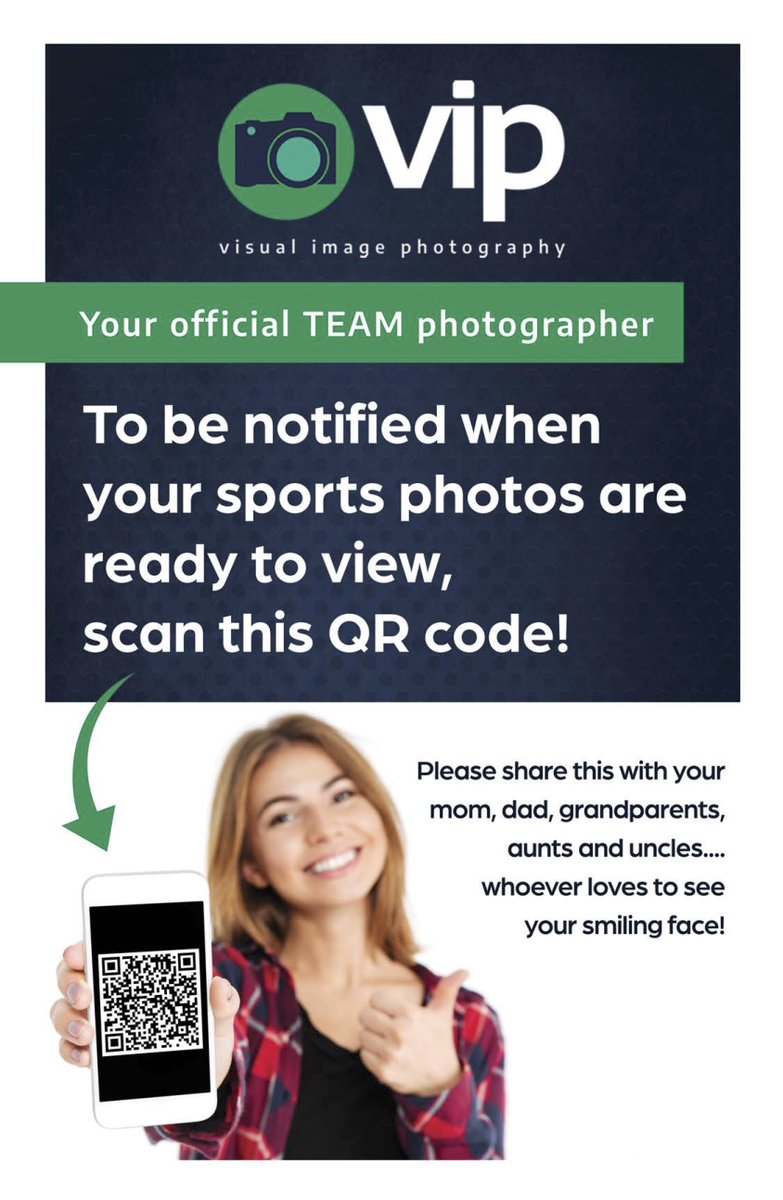 Did you take your sports team and individual photos with VIP? Click here to be notified when they're ready to view and order: forms.gle/bHNcNiokLMf7ps…