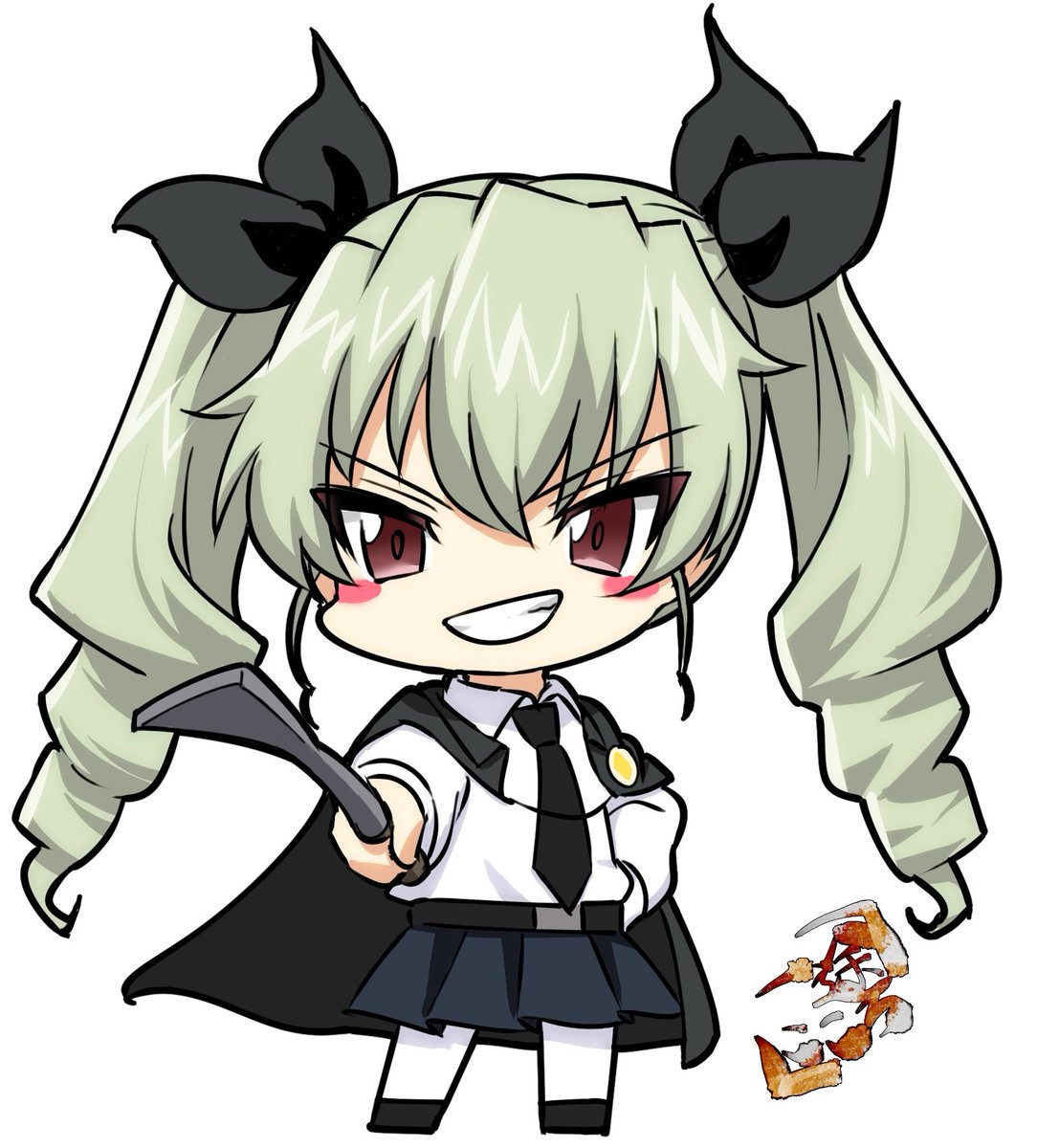 ichizu_kokoro's tweet photo. ミニとノーマルサイズのアンチョビさんセット☺アンチョビさん描くの楽しいです。 #ガルパン https://t.co/hVKgFMwJ9B