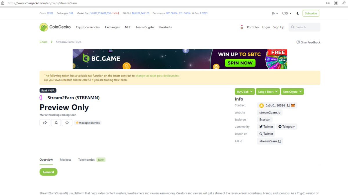 Stream2Earn tweet media