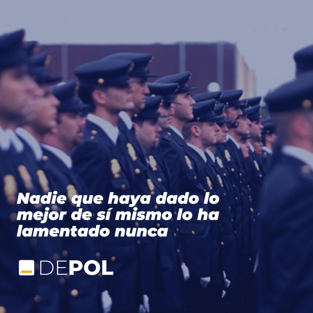 Que no te diga nadie, ni tú mismo que no lo intentaste, que no lo dice todo. El APTO se consigue con esfuerzo, constancia y sí, actitud. Da siempre lo mejor de ti, no te arrepentirás, te lo aseguramos💪​

#Depol #oposicionespolicianacional #PoliciaNacional #escalabasica