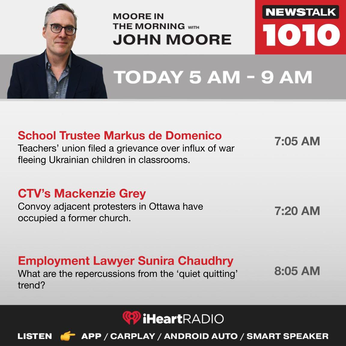 It’s a sweet sweet Friday! Unless someone sawed off the catalytic converter from your car… <a href="/MooreintheAM/">John Moore</a> speaks with 19-year-old <a href="/jack_kukolic/">Jack Kukolic</a> who is running for mayor in Oakville, plus get tips to protect yourself from recession. 

Listen here: iheartradio.ca/newstalk-1010