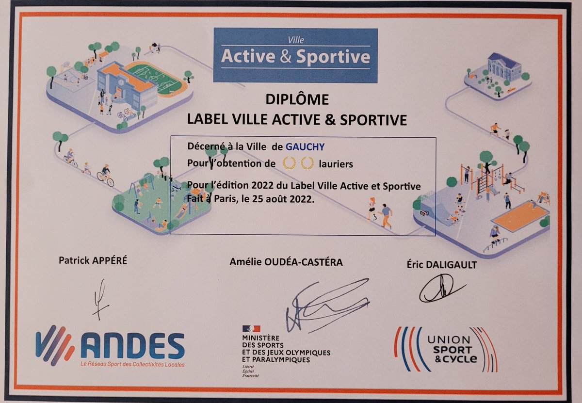 JMarcWeber's tweet photo. 🏆 𝐋𝐀𝐁𝐄𝐋 𝐕𝐈𝐋𝐋𝐄 𝐀𝐂𝐓𝐈𝐕𝐄 &amp; 𝐒𝐏𝐎𝐑𝐓𝐈𝐕𝐄 | 𝐆𝐚𝐮𝐜𝐡𝐲 𝐫𝐞𝐧𝐨𝐮𝐯𝐞𝐥𝐥𝐞 𝐬𝐞𝐬 𝟐 𝐋𝐚𝐮𝐫𝐢𝐞𝐫𝐬 𝐦𝐚𝐢𝐬 𝐧𝐞 𝐬𝐞 𝐫𝐞𝐩𝐨𝐬𝐞 𝐩𝐚𝐬 𝐝𝐞𝐬𝐬𝐮𝐬 !
Gauchy est une ville qui se donne les moyens avec peu de moyens. Merci à l'ensemble des acteurs ! https://t.co/nCxDrRstZE