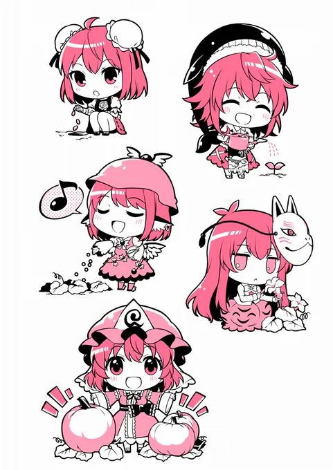 5人描き切った～～このイラストがどんなデザインになるかお楽しみに!(^ω^) 