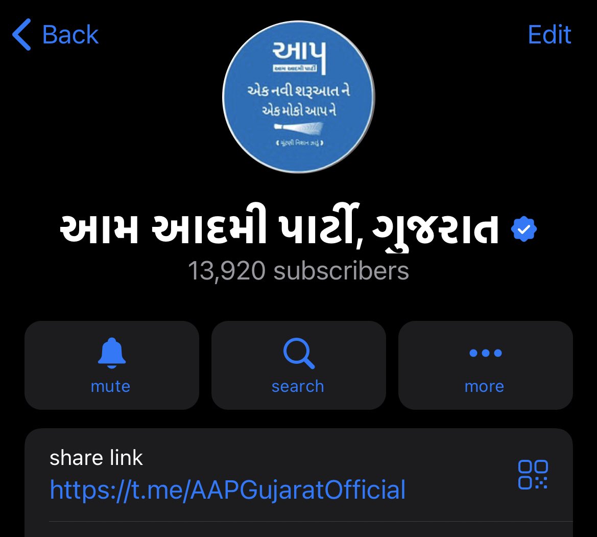 HasanSafin's tweet photo. AAP Gujarat’s telegram channel’s followers almost doubled in just two days after @ArvindKejriwal and @AngelAcademy1’s appeal to youth of Gujarat to support AAP Gujarat on social media! 

Way to go! 🤞🏼
Ek Moko Kejriwal Ne! https://t.co/1C9iiDnqHd