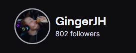 GingerJH_'s tweet photo. well, thank you @Metal_Mitch_TTV @kayladelancey @Dan6er_RISS @CaptainArrow23 and everyone that came from those communities <3. Hit 800 before the weekend ever started! https://t.co/UGKLdk1kql