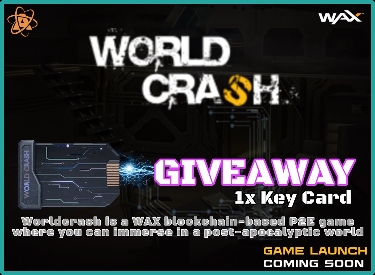 NFTFountain__'s tweet photo. 1x KEY CARD #Giveaways By @WorldCrash_io
🔥PACK SALE WILL BE SOON 🔥
Stay tuned 🚀

1️⃣ Follow @WorldCrash_io &amp; @NFTFountain_
2️⃣❤️+ RT and tag 3 friends
3️⃣ Join Discord:https://t.co/a40D6lZcYR
4️⃣ 🌐:https://t.co/a40D6lZcYR

End in: 72H

#WAXP #NFTCommunity #NFTs #NFTshill #Crypto https://t.co/6ExNhOlMXb