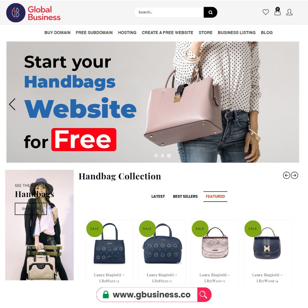 GBusiness0's tweet photo. Start your handbags website for free
To get complete details about G Business, visit the website now-
https://t.co/UhTLsEtSwH
.
.
#bestwebsitebuilder #freedomainregistration #makefreewebsite #howtomakewebsite #freewebsite #websitebuilder #theme #websitedevelopment #templates https://t.co/uJcIZpCHpg