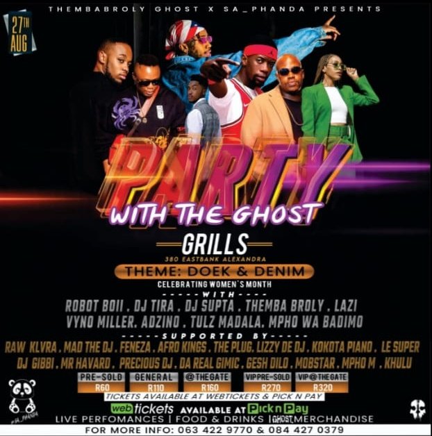 zama2461's tweet photo. Come one come all to party with Ghost
FILL THE GRILLS 
#PartyWithThembaBroly https://t.co/qwjR2iGXoc