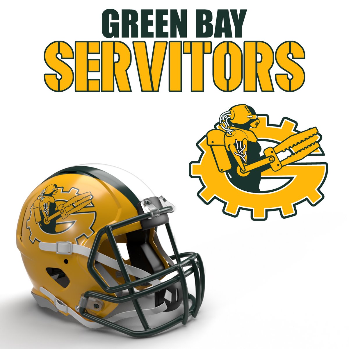 40K_Gallery's tweet image. Here is the last one, the Green Bay Servitors of the #warhammer40k #nfl logo series. Since they are named after packing companies, just figured it would be a #servitor. Hope you have like this series and I have a few more things planed with it, more to come. #greenbaypackers