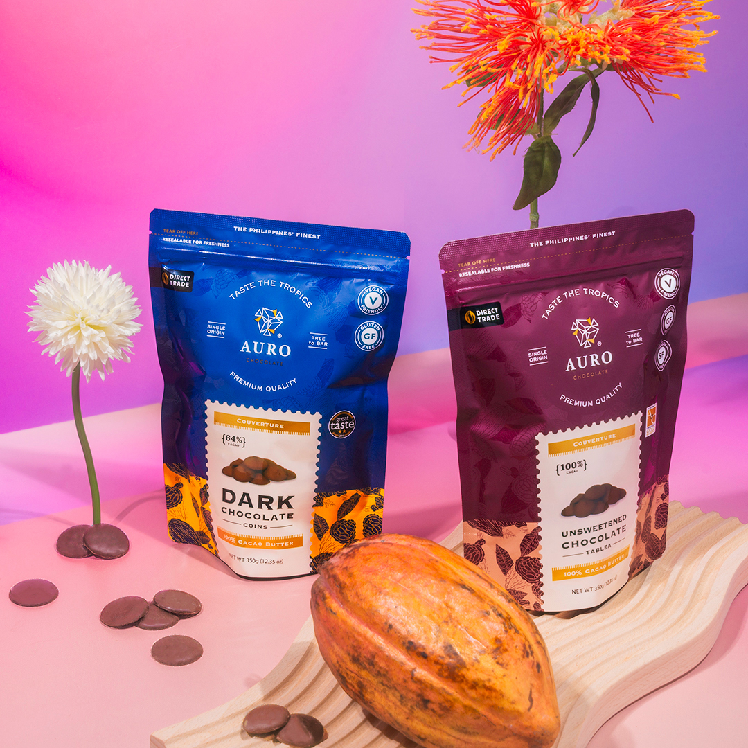 AuroChocolate's tweet image. ✨Join the dark side and bake something deep and delicious using our Auro 64% #DarkChocolate and 100% #Tablea 🍫 Shop now at aurochocolate.com

#AuroChocolate #Auro #AuroExperience